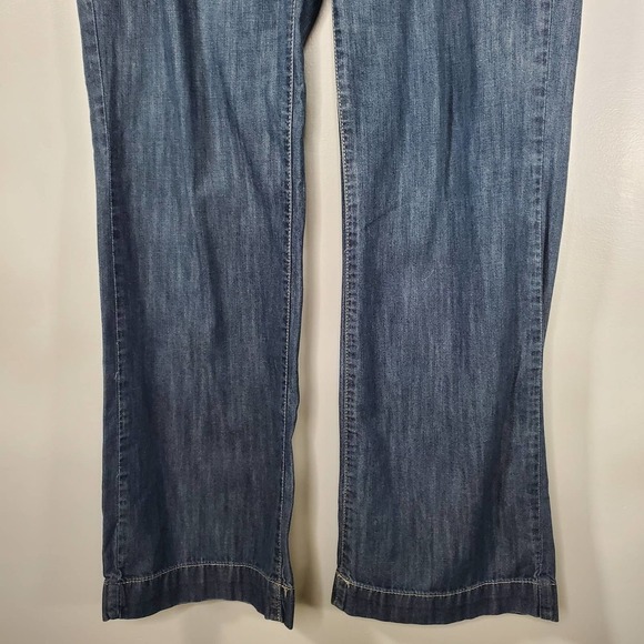 Tommy Hilfiger Wide Leg Chambray Denim Trouser Blue Size 4 - Picture 4 of 11
